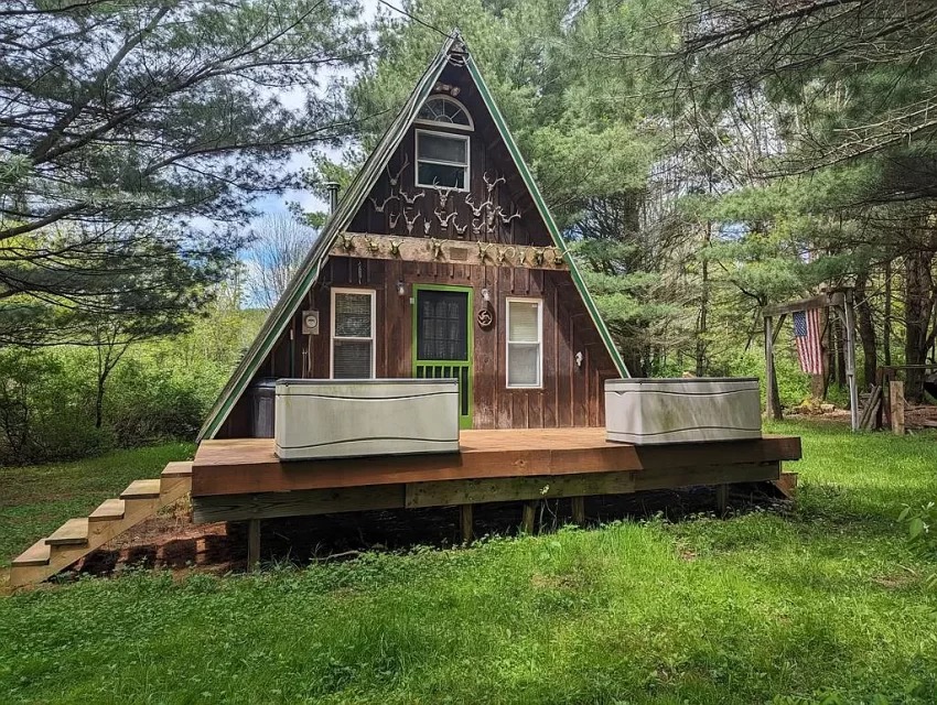 A-Frame Hunting Cabin in Millerton, Pennsylvania